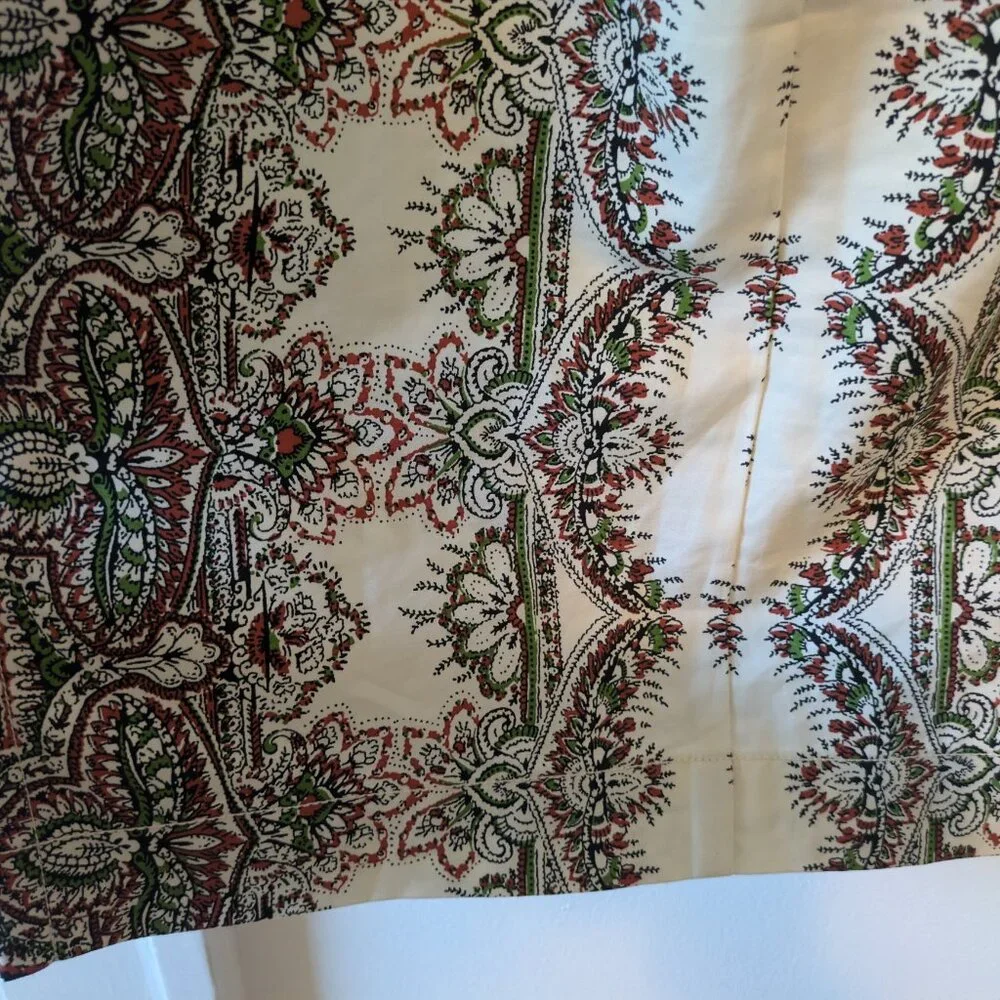 Anthropologie Maeve Printed White Button Front Skirt - Picture 11 of 11